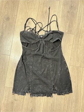 Dolls Kill Black Strappy Mini Camisole Dress
